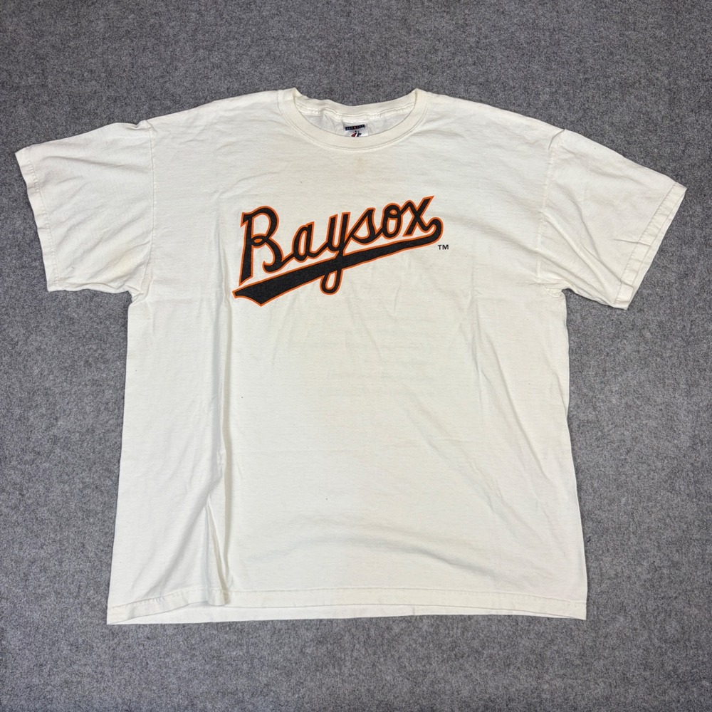 Vintage Jerzees Bowie Baysox MiLB Baseball T-Shirt XL White Heavyweight Cotton
